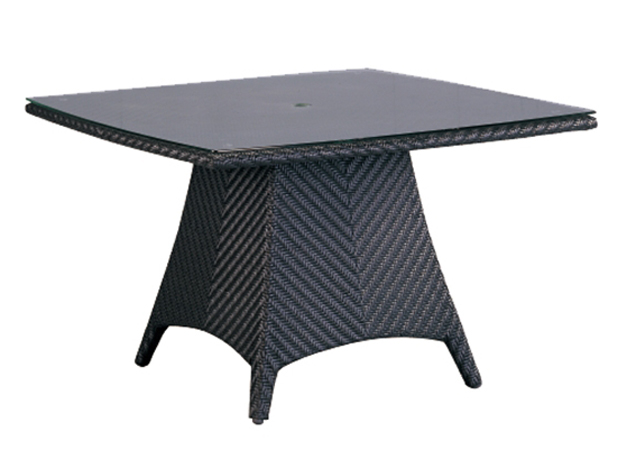 48" SR Dining Table w/ Woven Glass Top