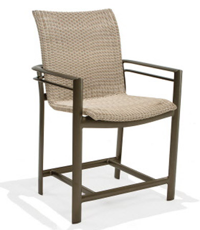 Southern Cay Woven Stationary Balcony Height Stool