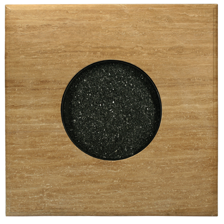 54" Sq Travertine T Firepit Top