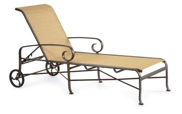 Veneto Sling Chaise with Wheels