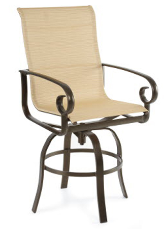 Veneto Sling Swivel Bar Stool w/Arms