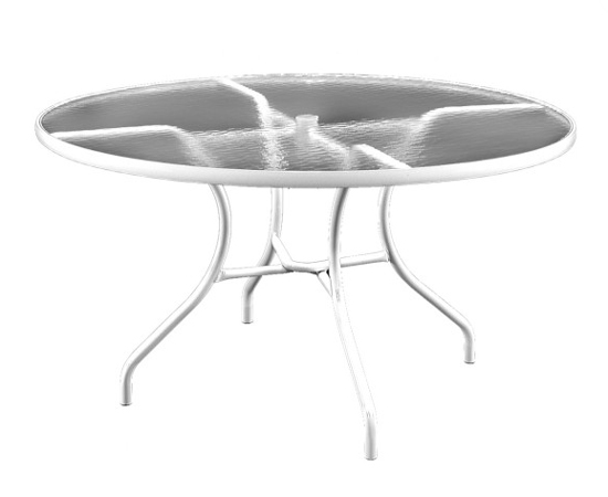 Glass Umbrella Table -  48" Round with Hole