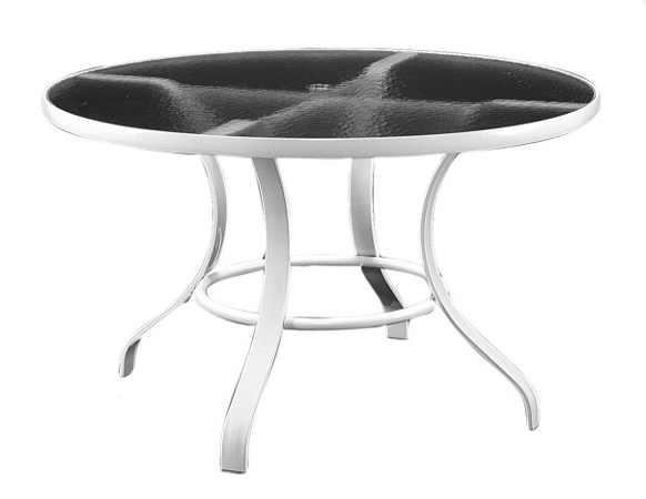 Glass Umbrella Table -  48" Round with Hole