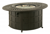 Mayfair 39" x 52" Oval Enclosed Gas Fire Pit Table