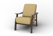 Arm Chair w/ Rustic Polymer Accents
