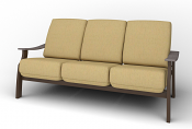 Three-Seat Sofa w/Rustic Polymer Accents