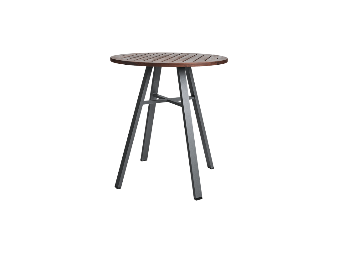 29" Round Bistro Table/ Gray w/ Ipe Top