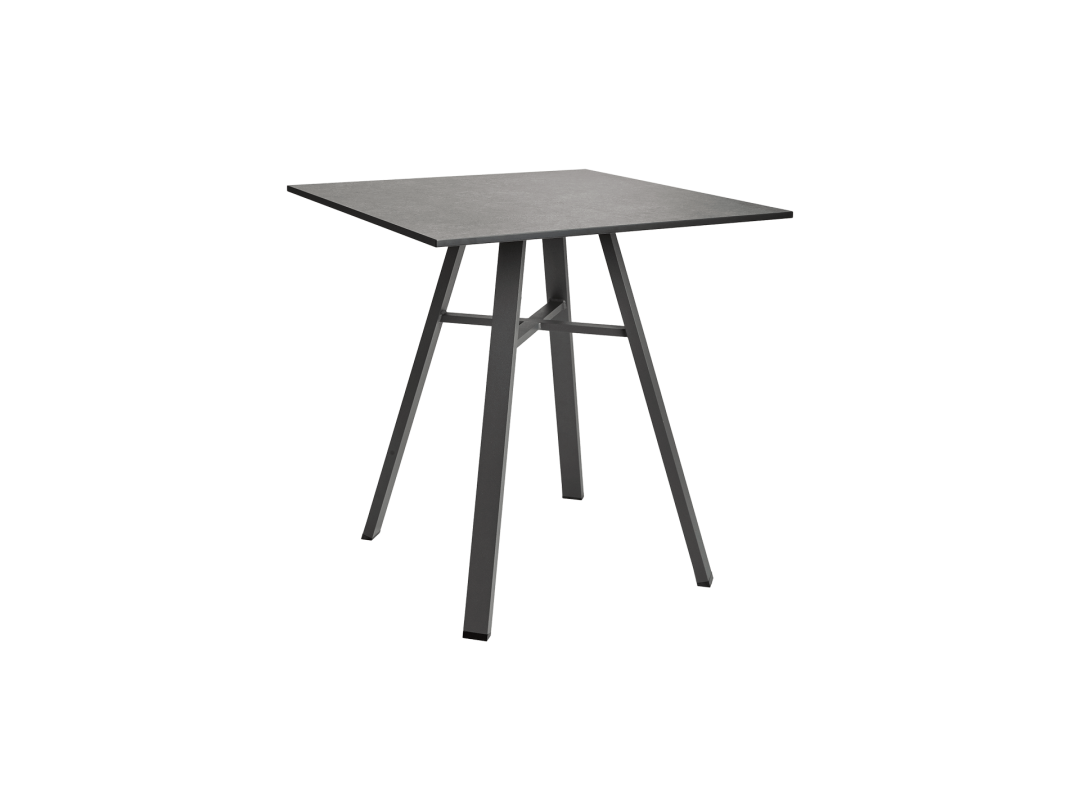 29" Square Bistro Table/ Gray w/ Dark Gray HPL Top