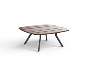 Arc 36" Squircle Coffee Table (Slate+Ipe)