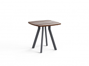 Arc 20" Squircle Side Table (Slate+Ipe)