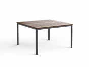Mesa 35" Square Coffee Table (Slate+Ipe)
