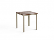 Mesa 20" Square Side Table (Sand+Ipe)