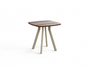 Arc 20" Squircle Side Table (Sand+Ipe)