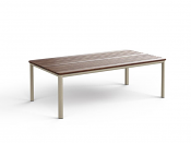 Mesa 48" Rectangular Coffee Table (Sand+Ipe)