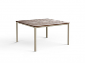 Mesa 35" Square Coffee Table (Sand+Ipe)