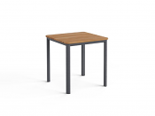 Mesa 20" Square Side Table (Slate+Teak)