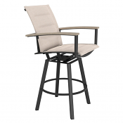 Harbour Padded Sling Swivel Bar Stool
