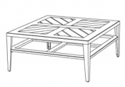 Malibu 39" Square Coffee Table