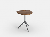 Arc 16" C-Side Table (Slate+Ipe)