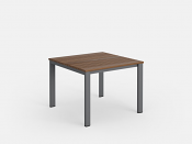 Mesa 40" Square Dining Table (Slate+Ipe)