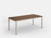 Mesa 86" Rectangular Dining Table (Sand+Ipe)
