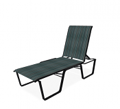 Four Position Stacking Armless Lay Flat Chaise