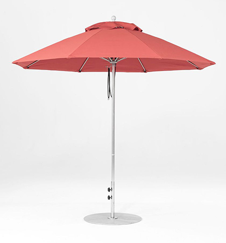 7.5' Octagon Fiberglass Pulley Lift Umbrella