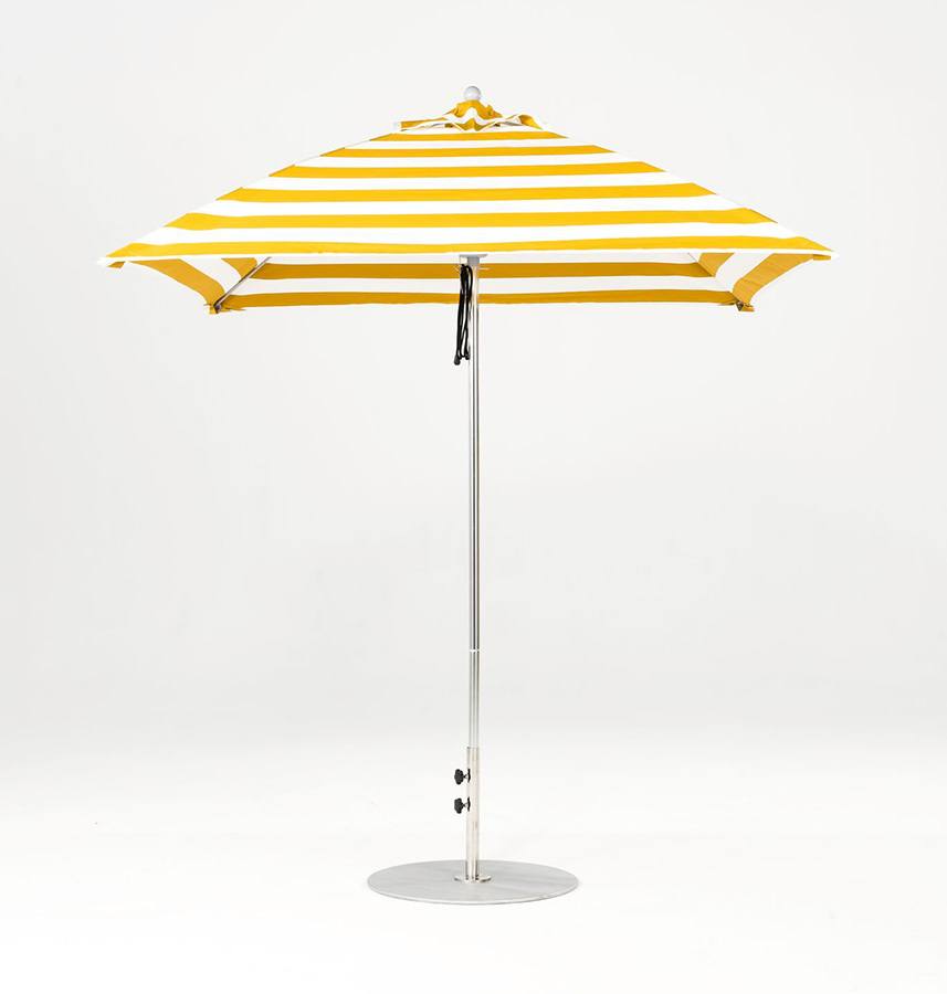 6.5' Square Fiberglass Pulley Lift Umbrella