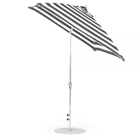 7.5' Square Fiberglass Crank Auto Tilt Market Umbrella