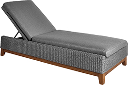 Coral Chaise/ Gray