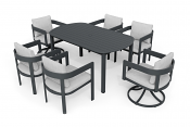 Luis Dining Set Charcoal
