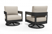 Luis Swivel Club Charcoal