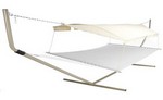 Hammock Canopy - Natural Chambray with Taupe Poles