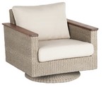 Swivel Lounge Chair/ Natural