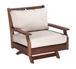 Swivel Rocker Lounge Chair w/ Low Back Cushions