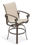 Palazzo Sling Swivel Bar Stool w/ Arms