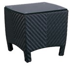 End Table w/ Woven Glass Top
