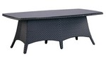 84" Dining Table w/ Woven Glass Top