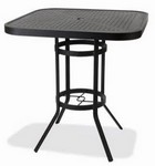 36" Square Bar Stamped Aluminum Table