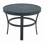 24" Round Side Stamped Aluminum Table