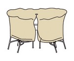 Medium Oval/Rectangle Table & Chairs w/ Hole 