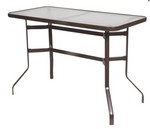 Glass KD Counter Table -  30" x 60" Rectangle No Hole