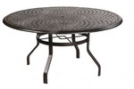 Waverly 60" Round Inlaid Lazy Susan Cast Aluminum Table