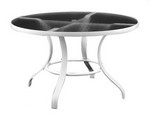 Glass Umbrella Table -  48" Round with Hole