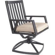 Aris Swivel Rocker Dining Arm Chair