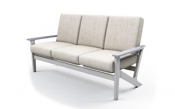 Chat Height Three-Seat Sofa w/Rustic Polymer Arms