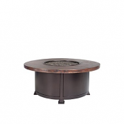 36" Rd. Occasional Height Hammered Copper Fire Pit