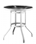 Glass KD Umbrella Bar Table -  42" Round with Hole